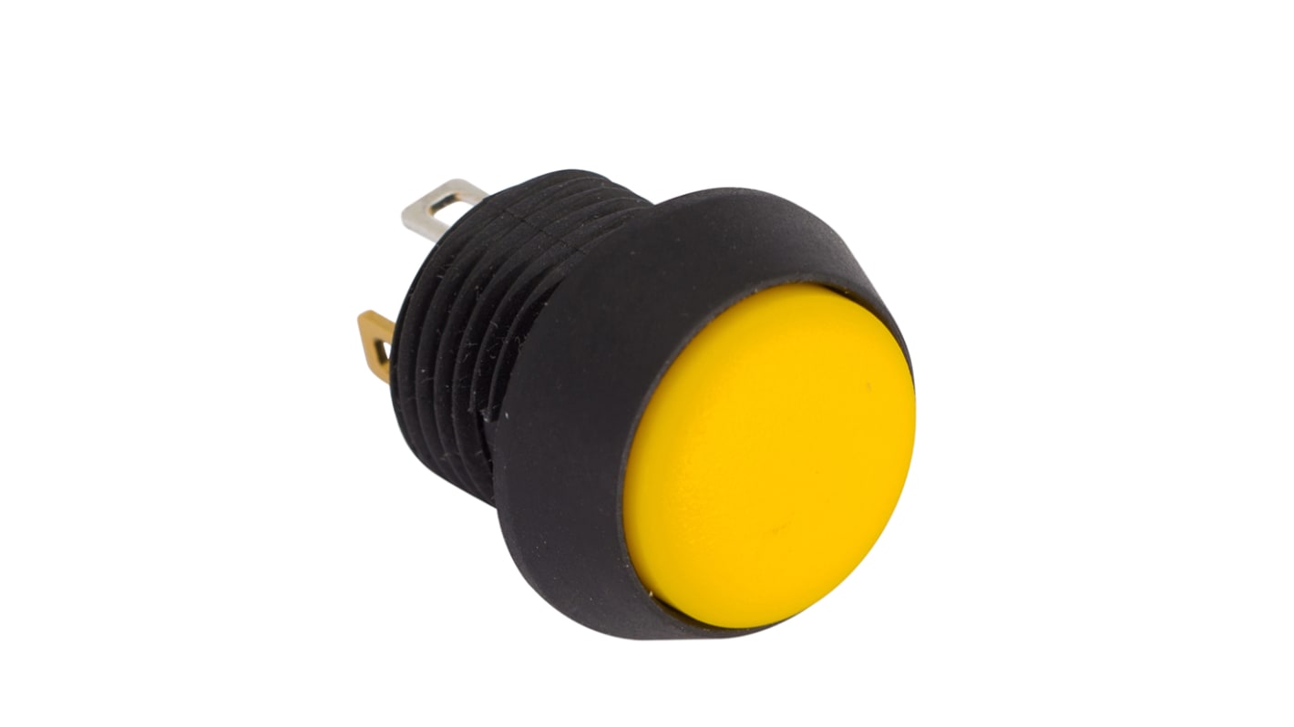 EOZ Push Button Switch, Momentary, Panel Mount, 12mm Cutout, SPST, 5V, IP67