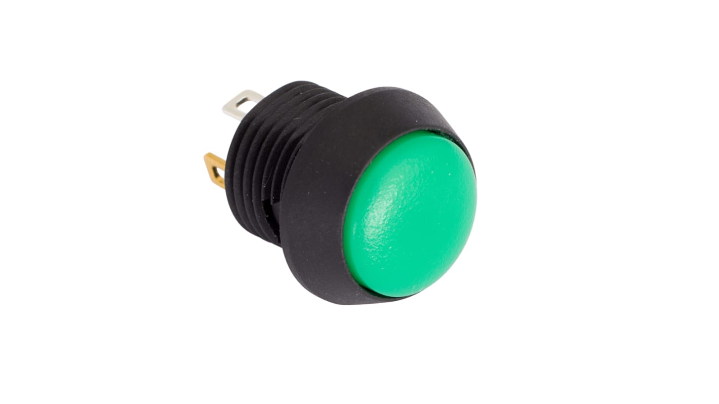 Interruptor de Botón Pulsador EOZ, color de botón Verde, SPST, acción momentánea, 65 mA, 5V, Montaje en Panel, IP67