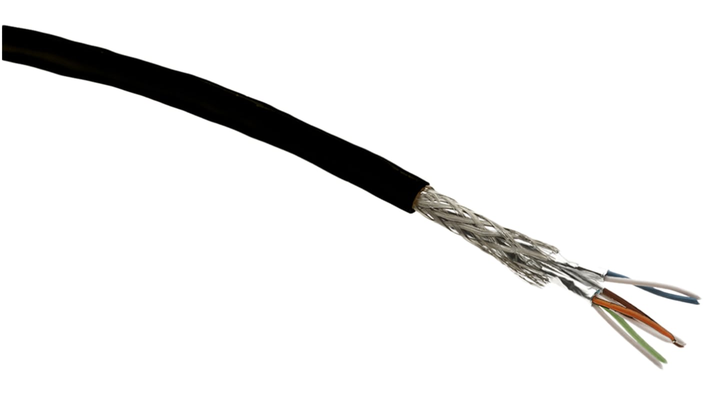 Ethernetový kabel, Černá, PVC, 100 V 20m