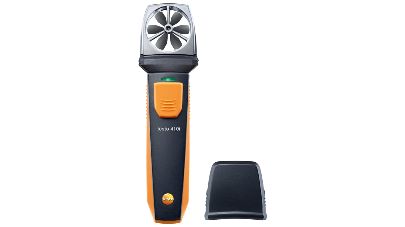 Testo 410i. Anemometer, bis 30m/s 60°C max.Temp., 0.1m/s, Luftgeschwindigkeit Temperatur, Typ Flügelrad