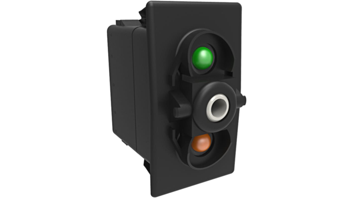 Interruptor de balancín, VED2GHNC-00000-000, Contacto SPST, On-On-On, 20 A, Iluminado, Negro, IP66, IP68