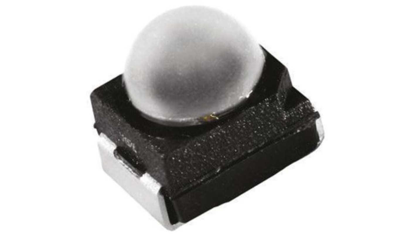 LED ams OSRAM TOPLED Black Lens, Amarillo, 590 nm, Vf= 2,2 V, 2,2 lm, 60°, mont. superficial, encapsulado PLCC 2