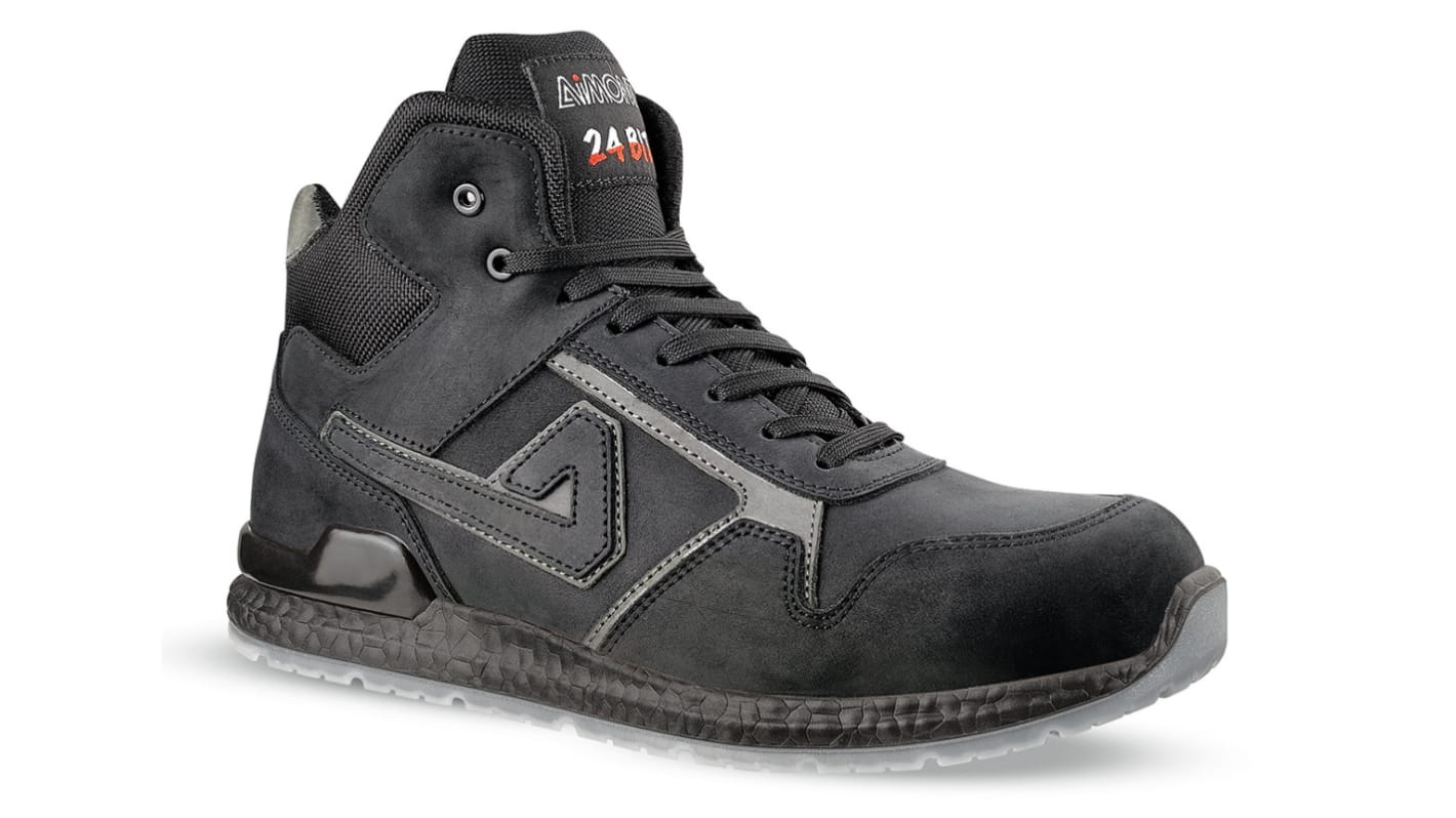 Chaussures de sécurité montantes AIMONT 24 BIT, Unisexe, T 38, Noir, Gris, S3, SRC, antistatiques