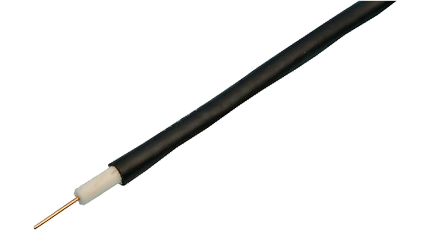 Cable coaxial SDI RG6 RS PRO, 75 Ω, long. 250m, funda de , funda de PVC Negro