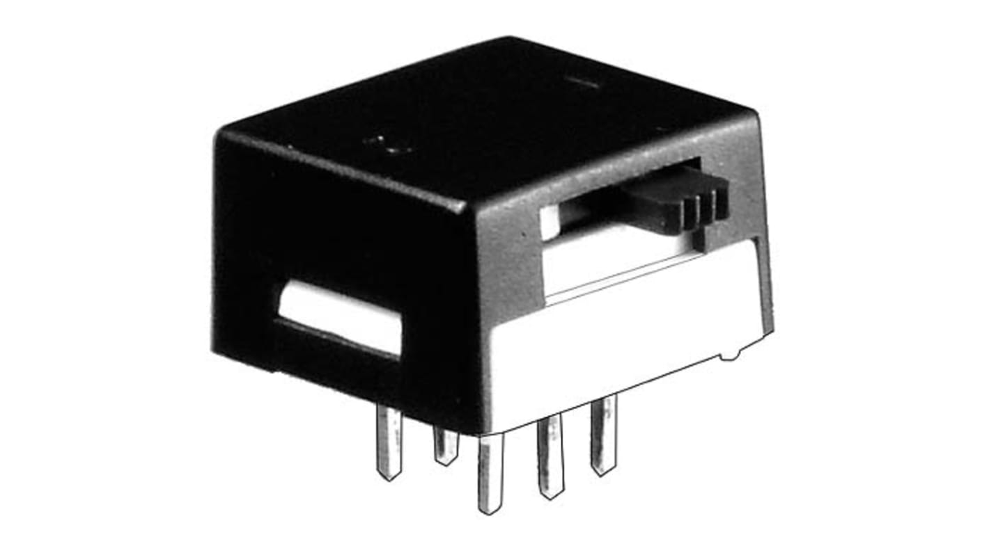 Przełącznik suwakowy, DPDT, montaż PCB, 28 V dc, 120V ac, 1 A przy 250 V AC, 3 A przy 120 V AC, 3 A przy 28 V DC, -40