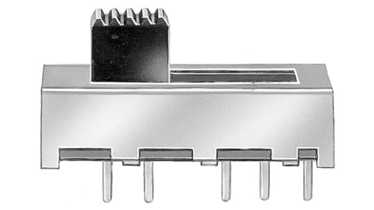 Przełącznik suwakowy, DPST, montaż PCB, -25 → +85°C, KNITTER-SWITCH