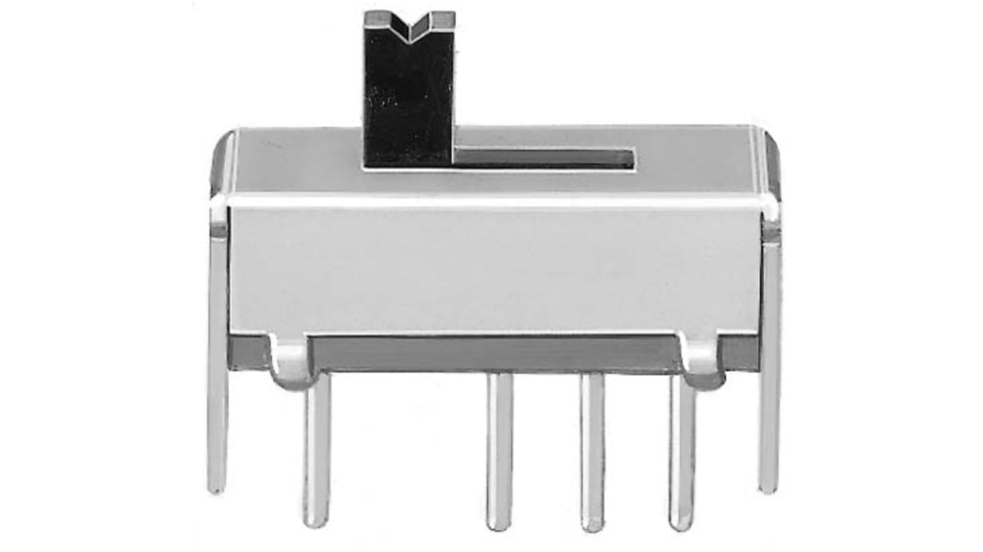 Przełącznik suwakowy, montaż PCB, 30V dc, 300 mA przy 30 V DC, -25 → +85°C, KNITTER-SWITCH