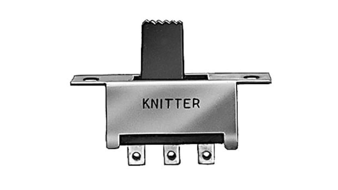 KNITTER-SWITCH Schiebeschalter Rastend, 1-poliger Einschalter Tafelmontage 350 mA @ 30 V dc, Öse