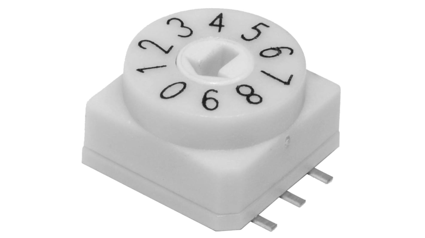 KNITTER-SWITCH 16 Way Surface Mount Rotary Switch, Rotary Coded Actuator, IP67