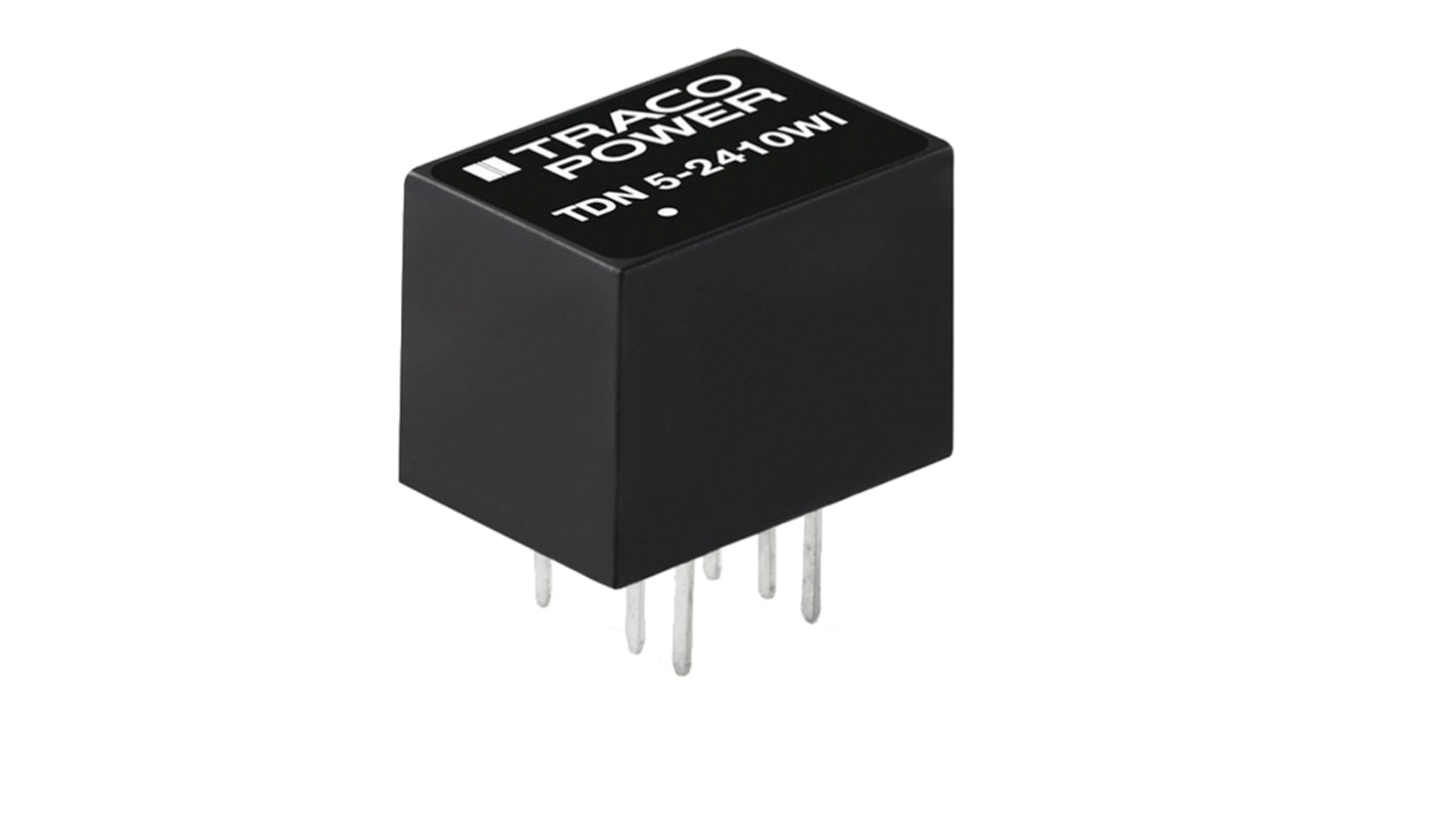 TRACOPOWER TDN 5WI DC-DC Converter, 24V dc/ 210mA Output, 4.5 → 12 V dc Input, 5W, Through Hole, +75°C Max Temp