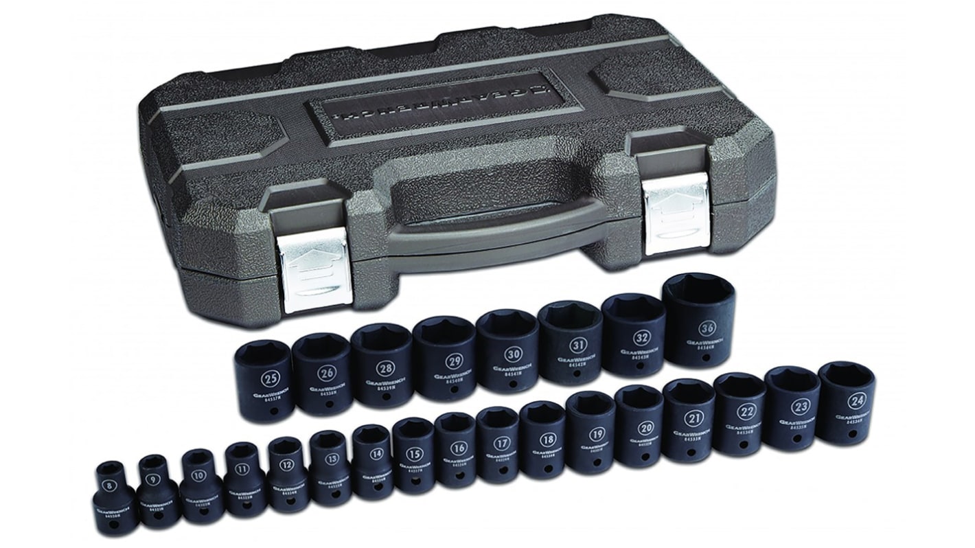 GearWrench 25-Piece Metric 1/2 in Impact Socket Set , 6 point