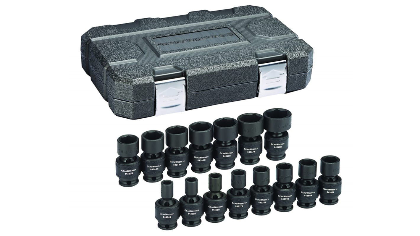 GearWrench 15-Piece Metric 3/8 in Impact Socket Set , 6 point