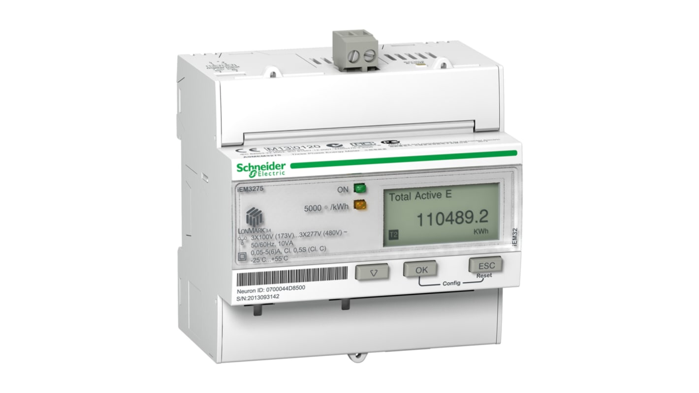 A9MEM3275 | 電力計 Schneider Electric LCD 8桁 Acti 9 iEM3000シリーズ | RS