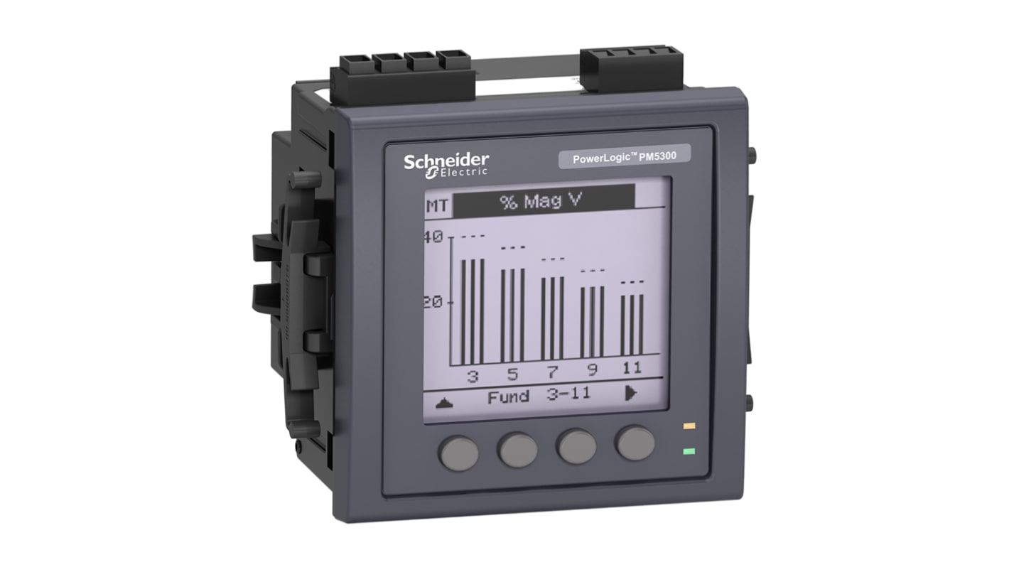 Compteur d'énergie Schneider Electric PM5000, 3 phases, 400 (Phase and Neutral) V ac, 690 (Phase) V ac, 9 A, 65 Hz