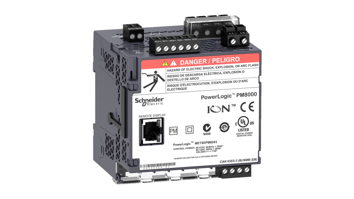 Schneider Electric 3 Phase LCD Energy Meter, Type Electromechanical