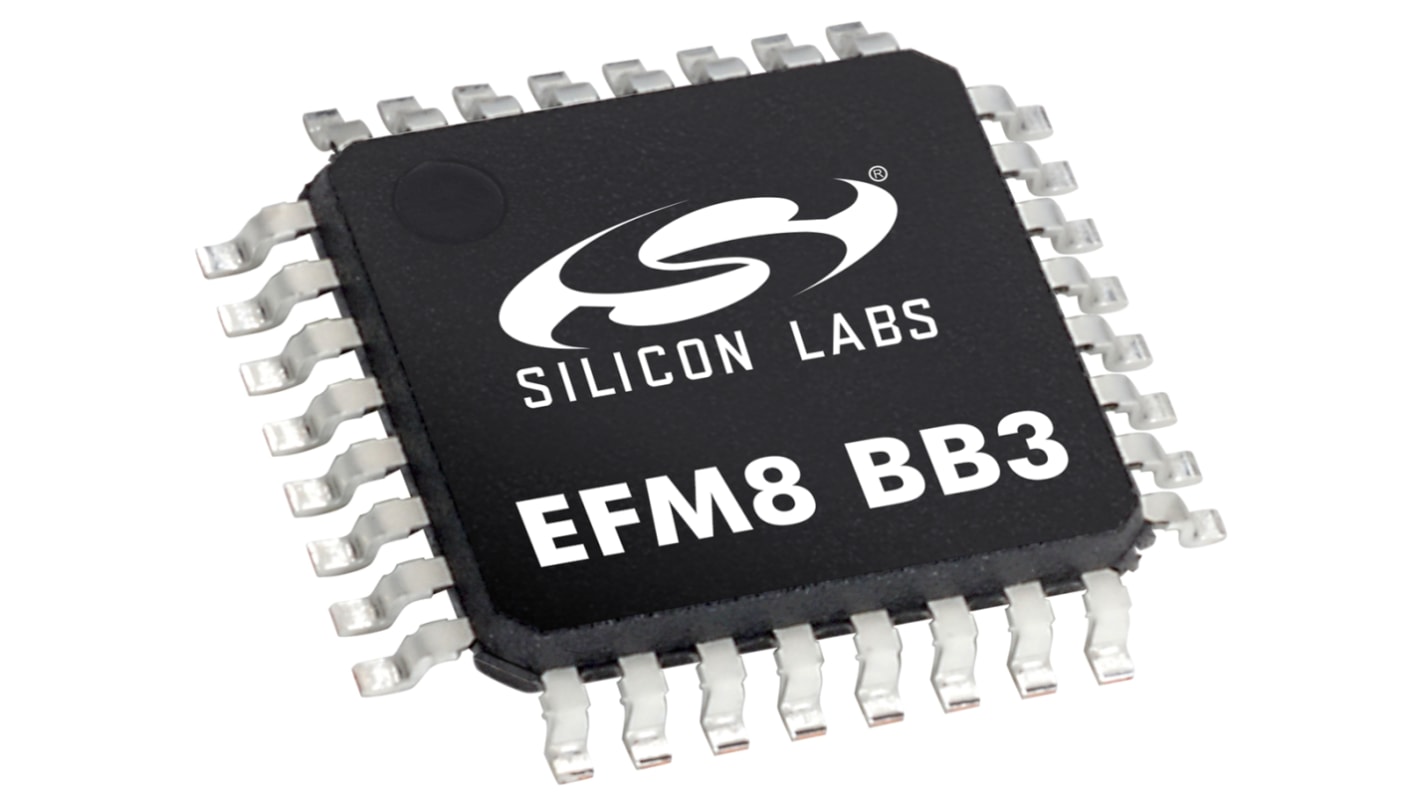 Silicon Labs EFM8BB31F32G-B-QFP32, 8bit Microcontroller, EFM8, 50MHz, 32 kB Flash, 32-Pin QFP