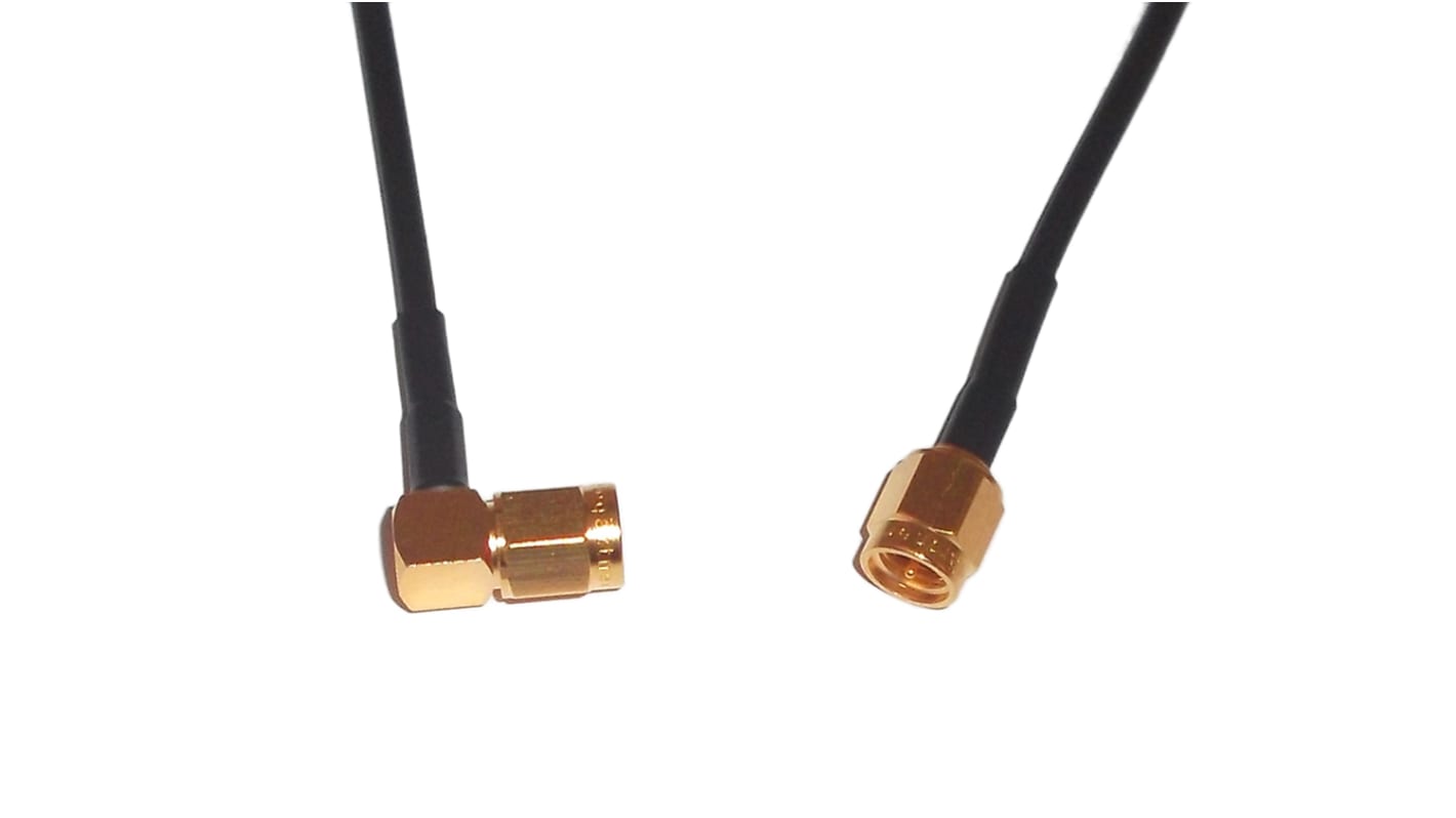 Cable coaxial RG174 Telegartner, 50 Ω, con. A: SMA, Macho, con. B: SMA, Macho, long. 1m