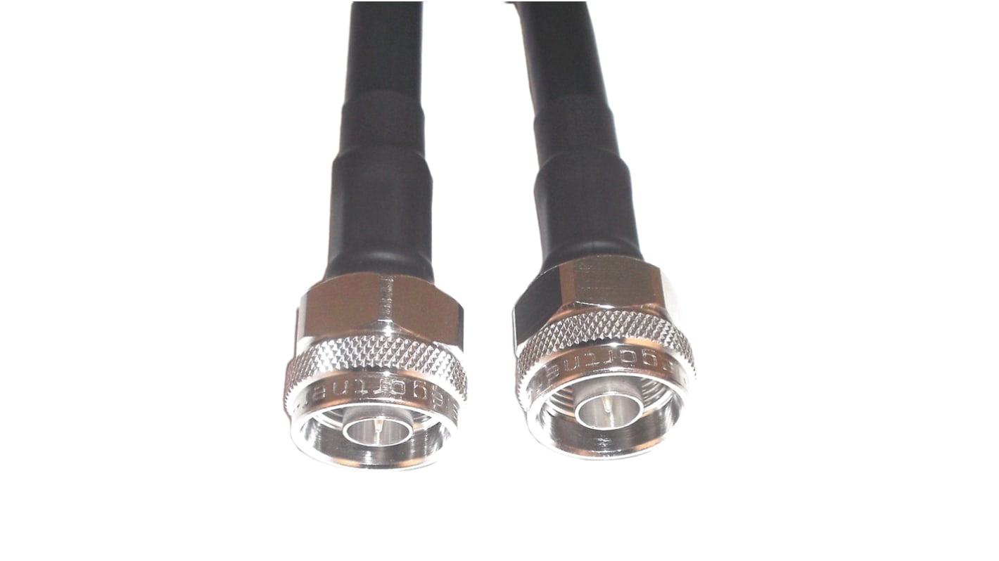 Câble coaxial Telegartner, RG214, Type N, / Type N, 3m, Noir