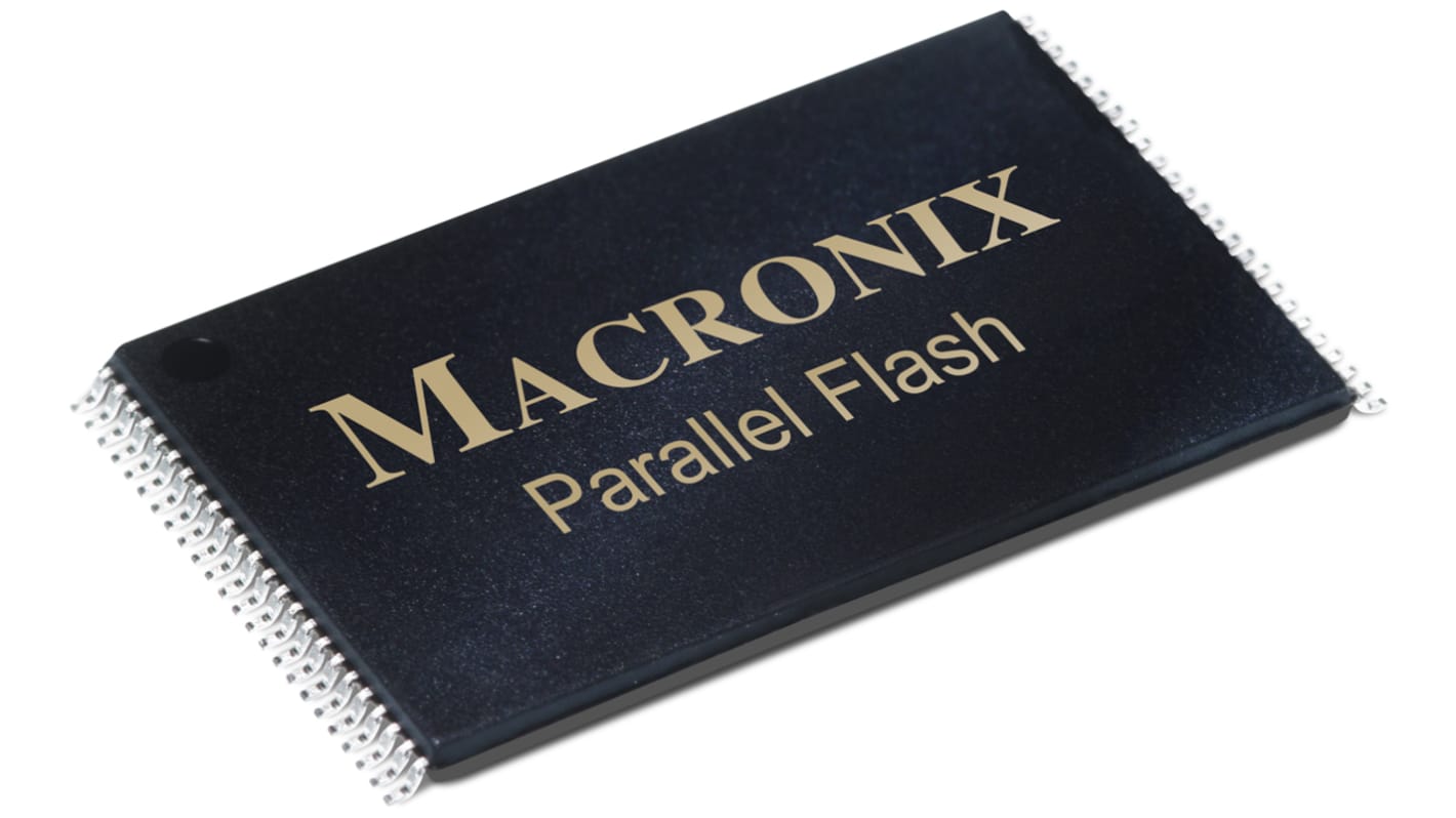 Flash memória MX29LV800CTTI-70G Párhuzamos, 8Mbit, 1 M x 8 bit, 512K x 16 bit, 70ns, 2,7 V – 3,6 V, 48-tüskés, TSOP, 4