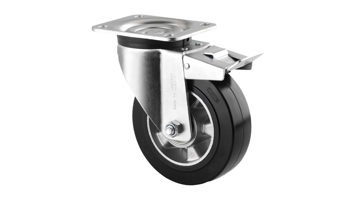 Tente Braked Swivel Castor Wheel, 350kg Capacity, 160mm Wheel