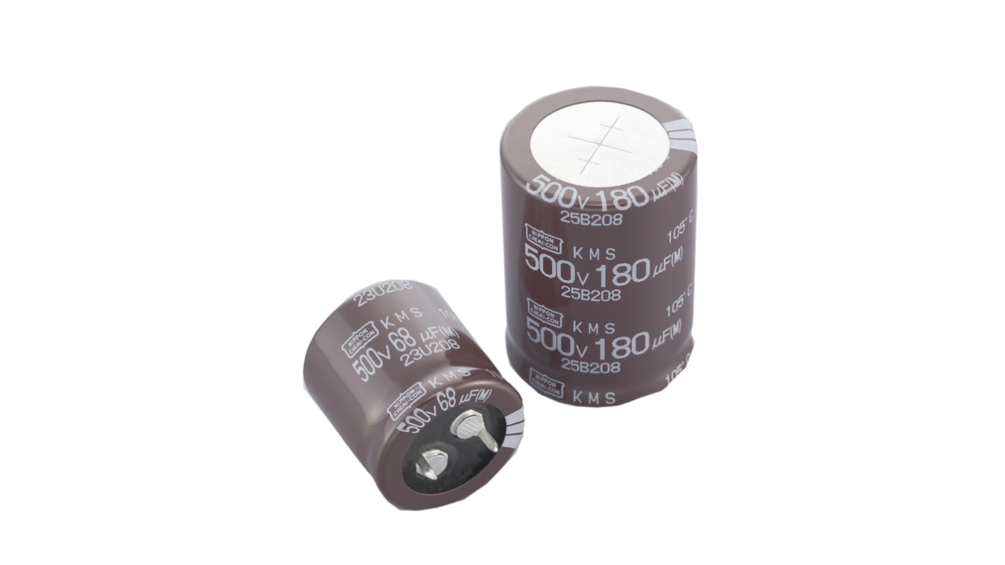 Kondenzátor, řada: KMS 270μF ±20% 400V dc, Nasazovací Hliníkové elektrolytické CHEMI-CON