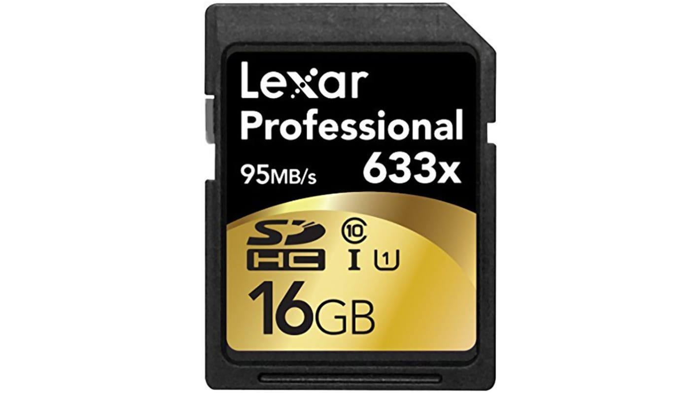 Lexar 16 GB SDHC SD Card, Class 10, UHS-1 U1