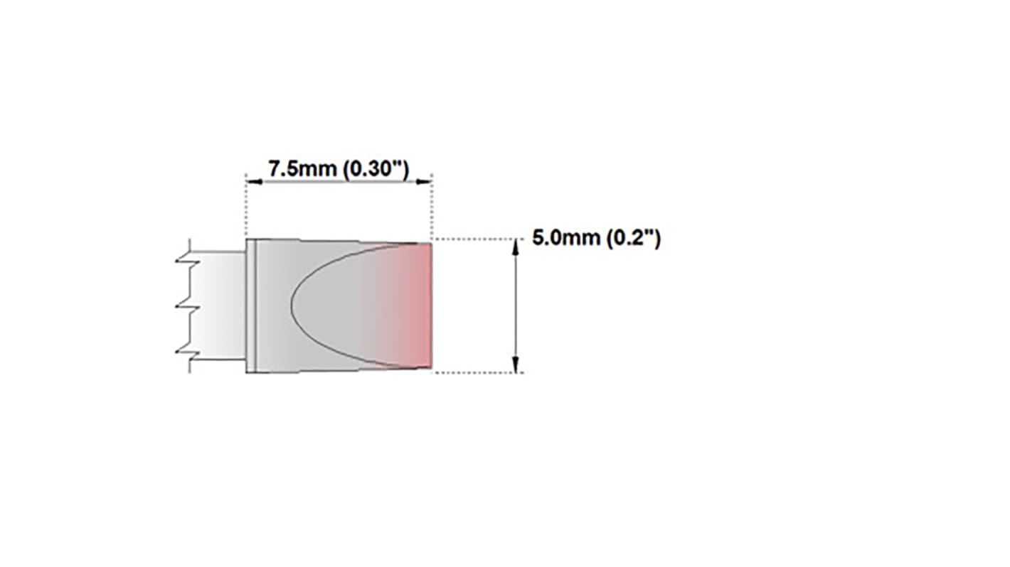Thermaltronics 5 mm Straight Chisel Soldering Iron Tip