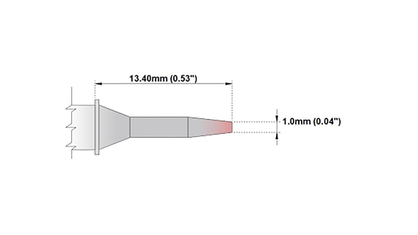 Thermaltronics 1 mm Conical Sharp Soldering Iron Tip