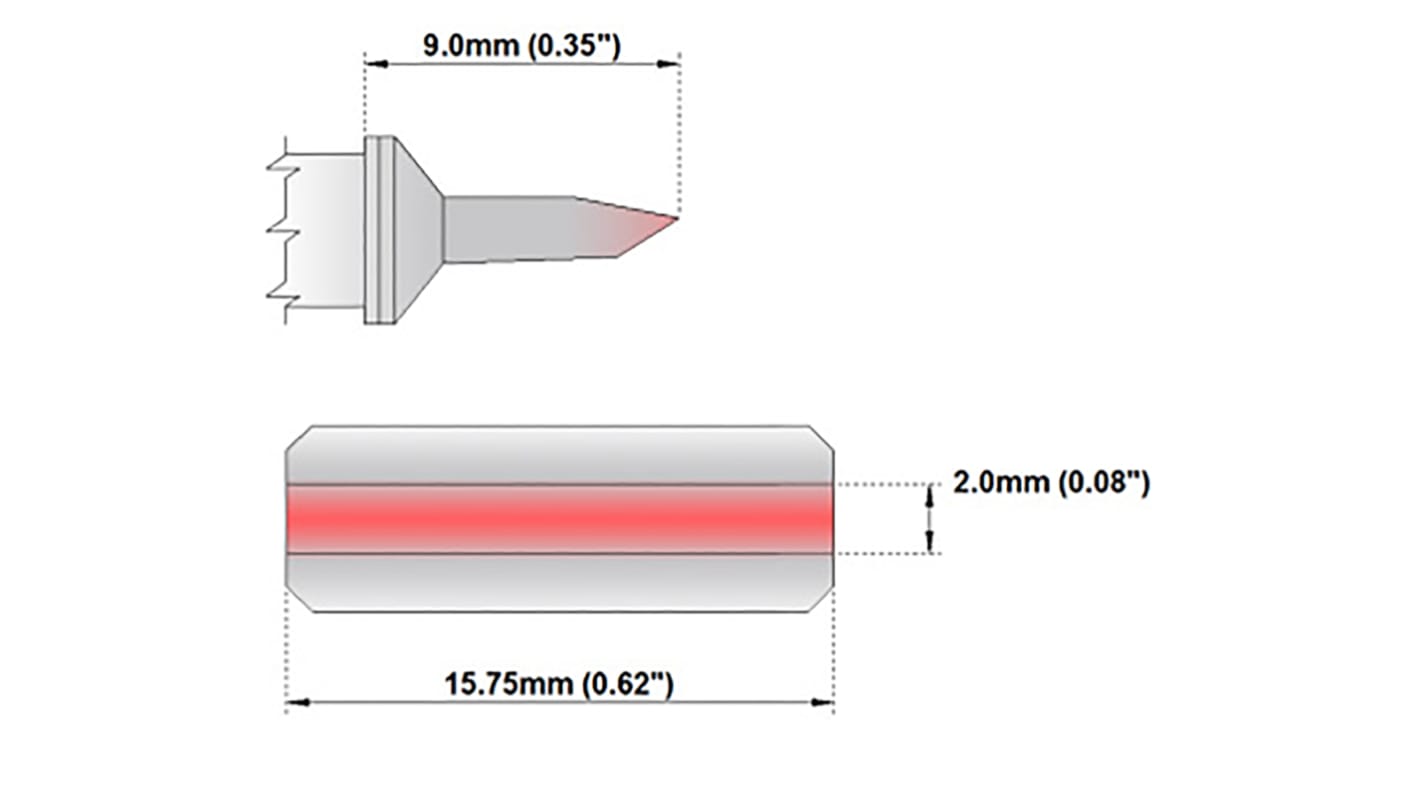 Thermaltronics 9 mm Bevel Soldering Iron Tip