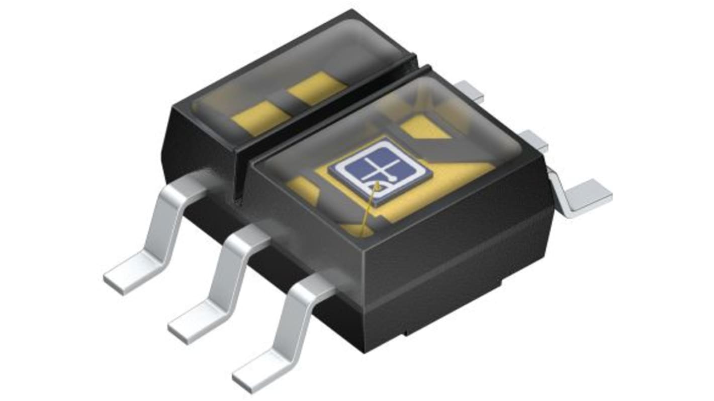 ams OSRAM SMD NPN Fototransistor IR, Sichtbares Licht 24μs, 460nm → 1080nm / 4200μA, 6-Pin SMD