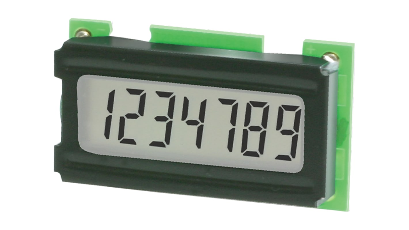 Kübler számláló, LCD kijelzős, 9 → 60 V DC, 7 számjegyű