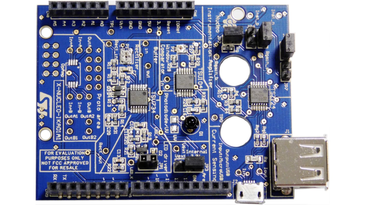 Carte d'extension STMicroelectronics X-Nucleo Amplificateur opérationnel pour TSZ124