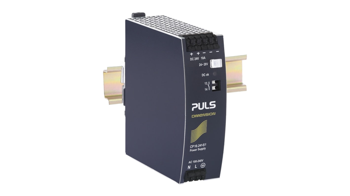 PULS DIMENSION -Phasen DIN-Schienen Netzteil 240W, 100 → 240V ac, 24V dc / 10A