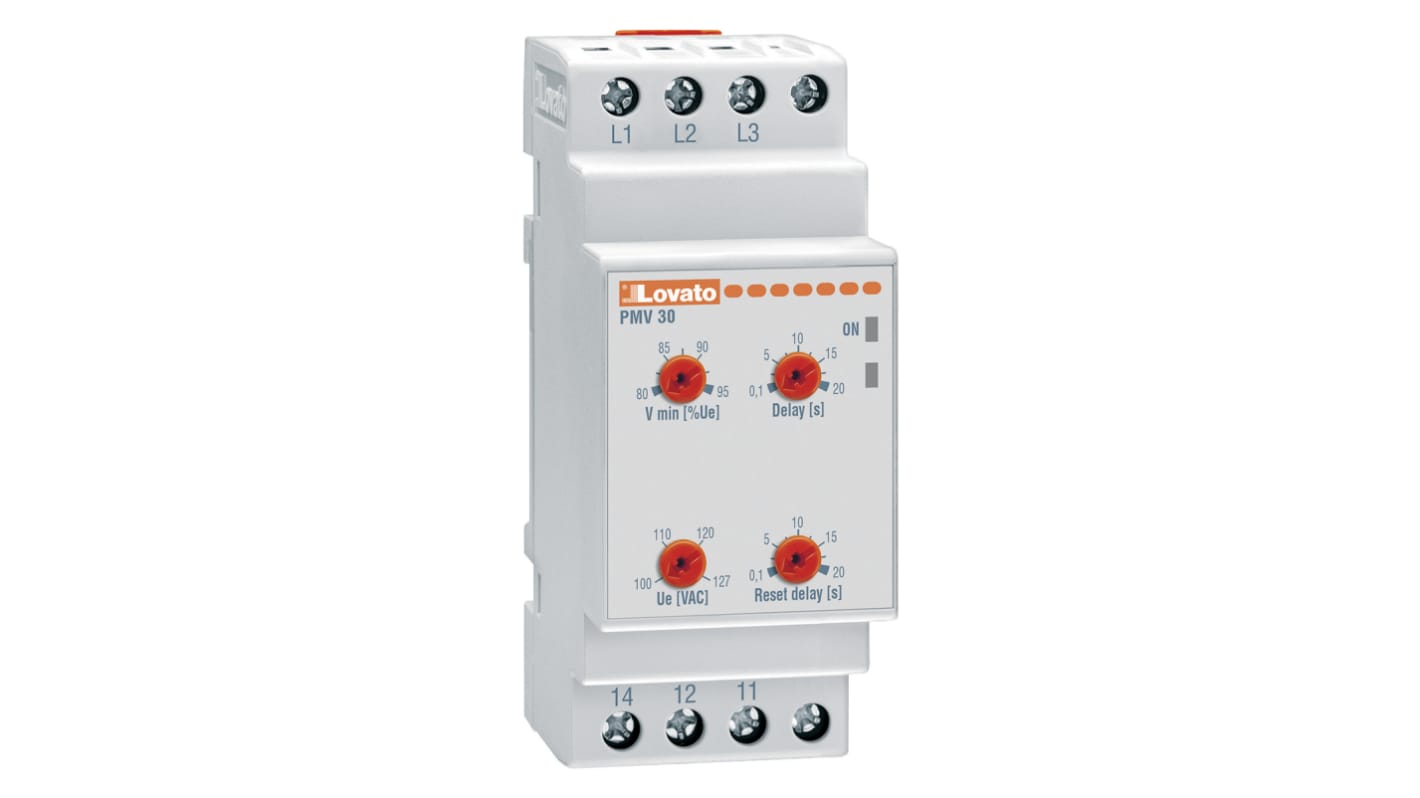 Lovato Voltage Monitoring Relay, SPDT, Maximum of 400V ac, DIN Rail