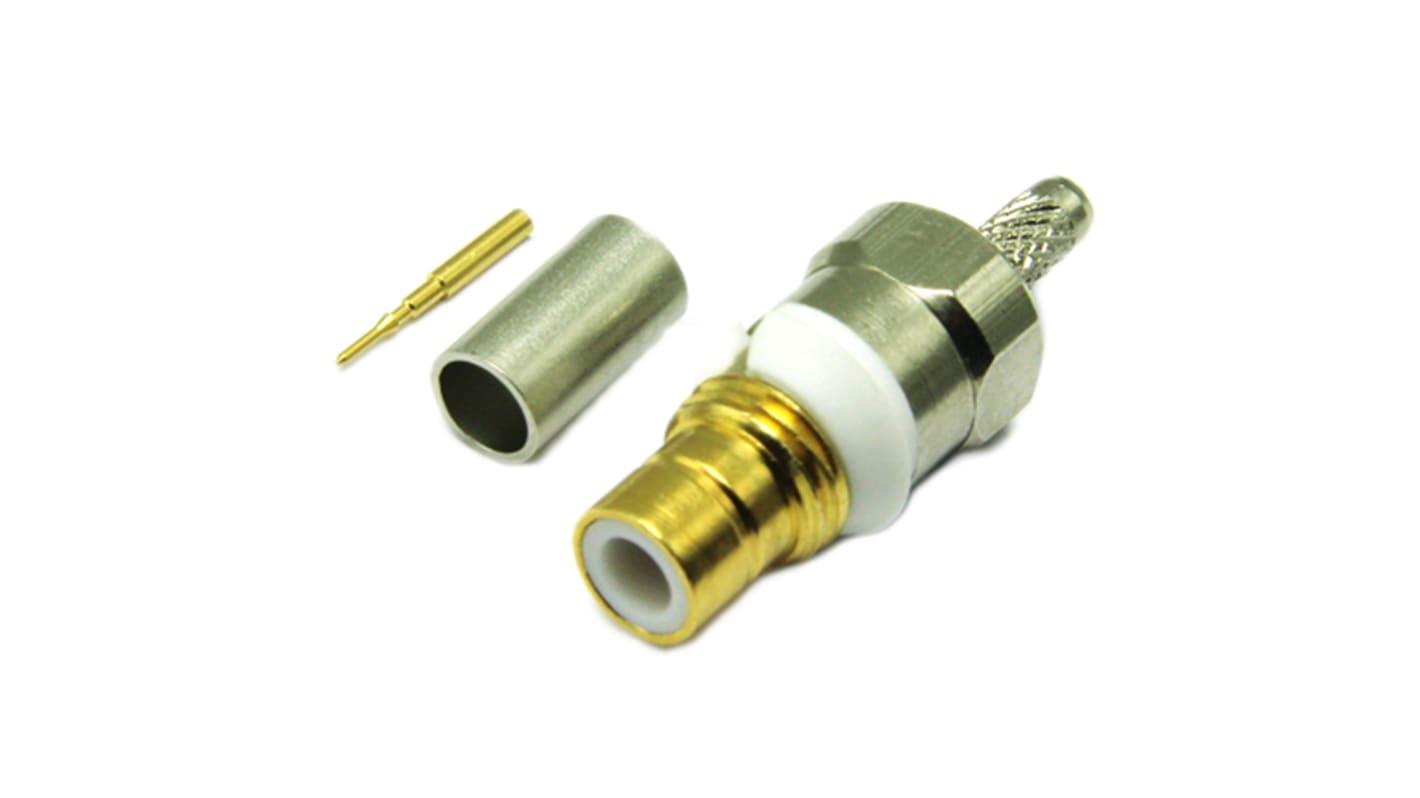 Interface Connectors, Plug Cable Mount Type 43 Connector, 75Ω, Crimp Termination, Straight Body