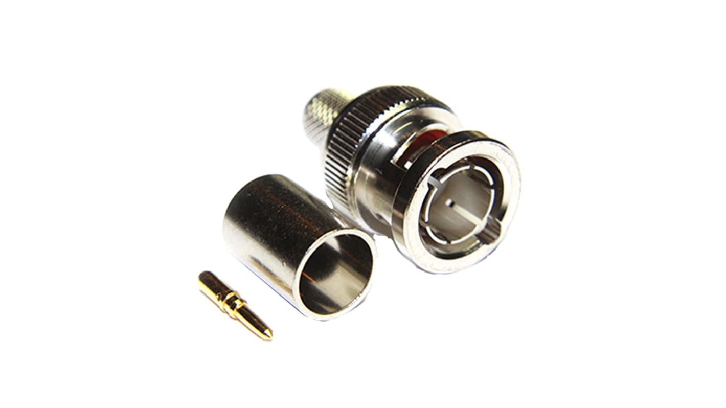 COAX Connectors, Plug Cable Mount BNC Connector, 75Ω, Crimp Termination, Straight Body