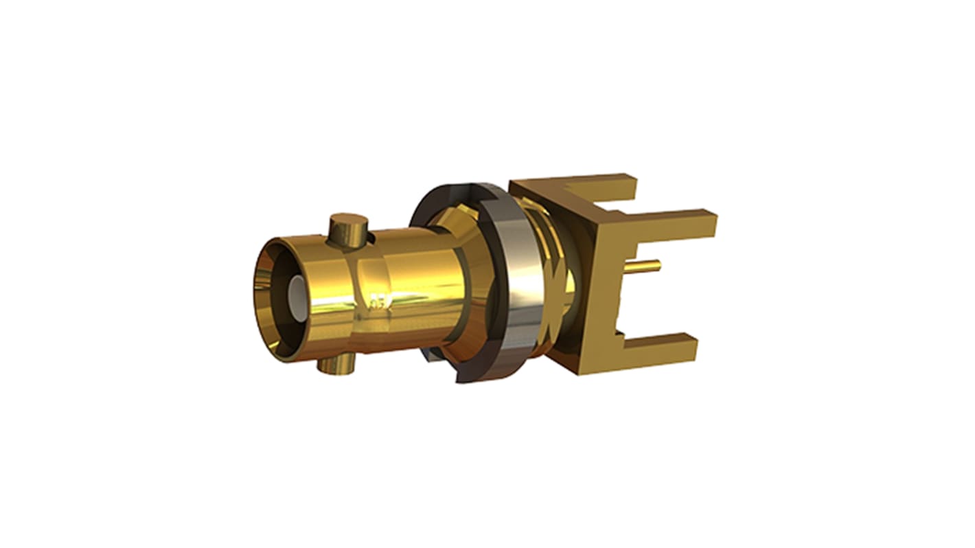 COAX Connectors, Plug PCB Mount Micro BNC Connector, 75Ω, Solder Termination, Straight Body