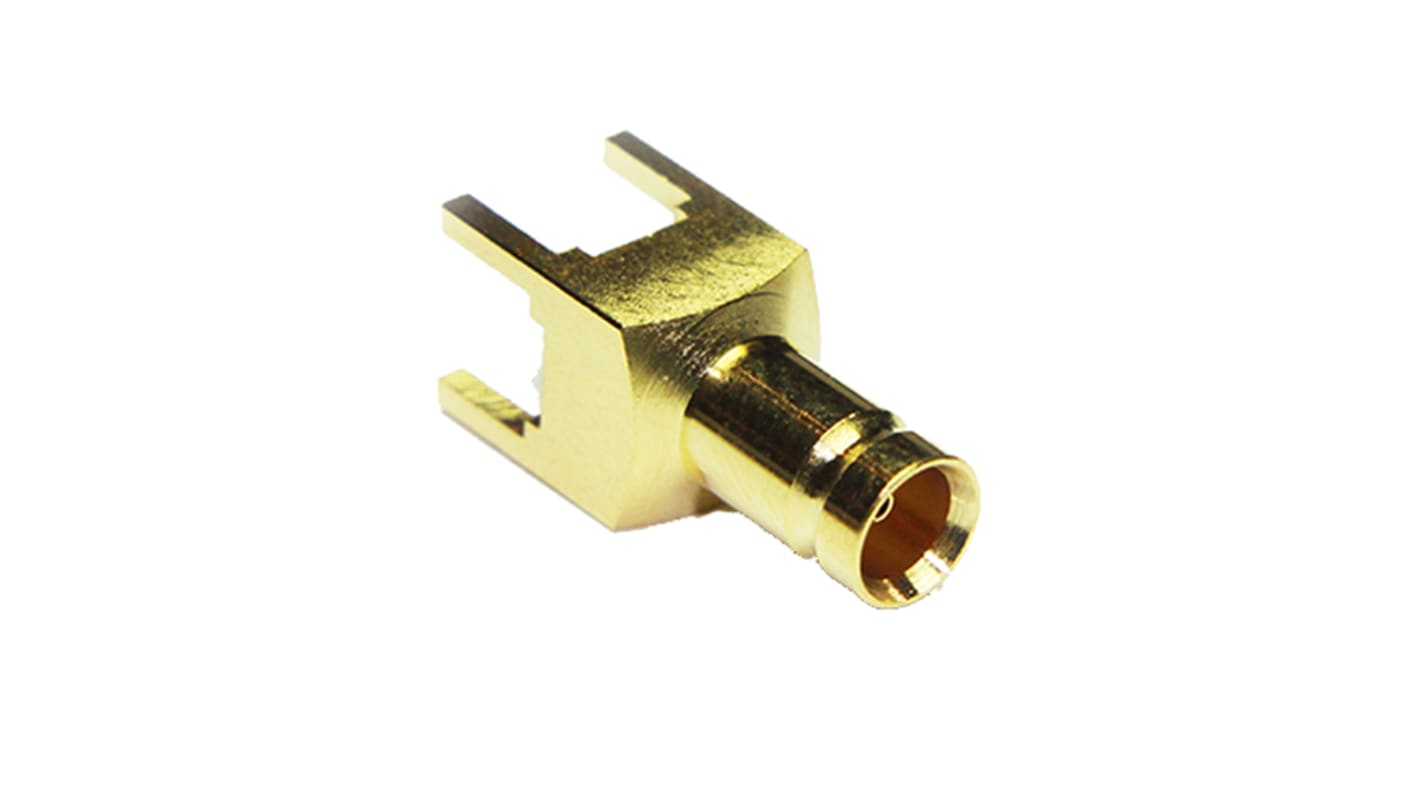 Connettore coassiale Ad angolo retto COAX Connectors, Femmina, 75Ω, Montaggio PCB