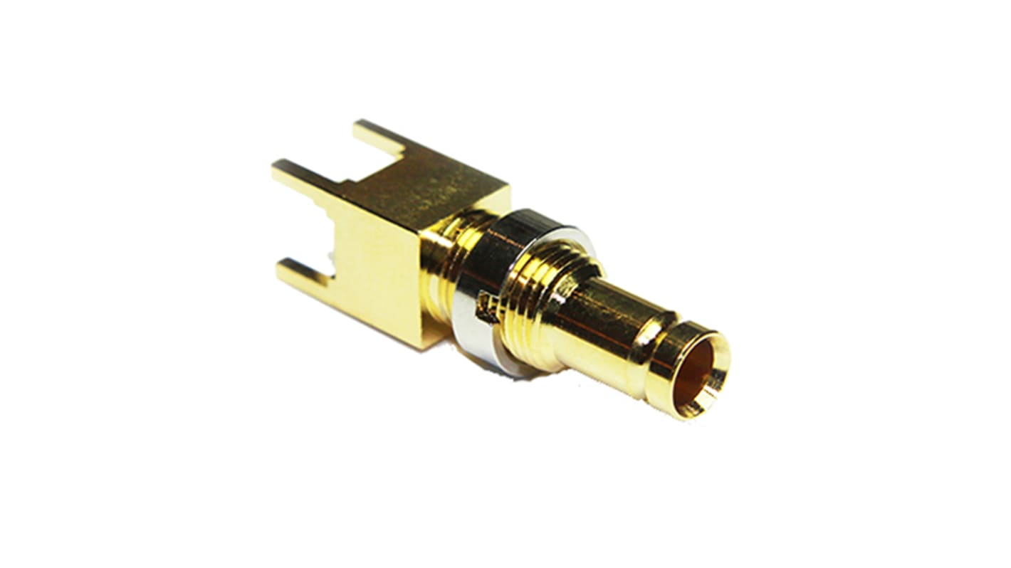 Connettore coassiale Ad angolo retto COAX Connectors, Femmina, 75Ω, Montaggio PCB