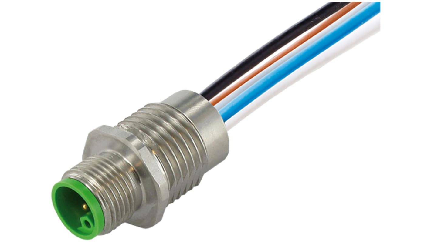 Murrelektronik Limited Straight Male 5 way M12 to Unterminated Sensor Actuator Cable, 500mm