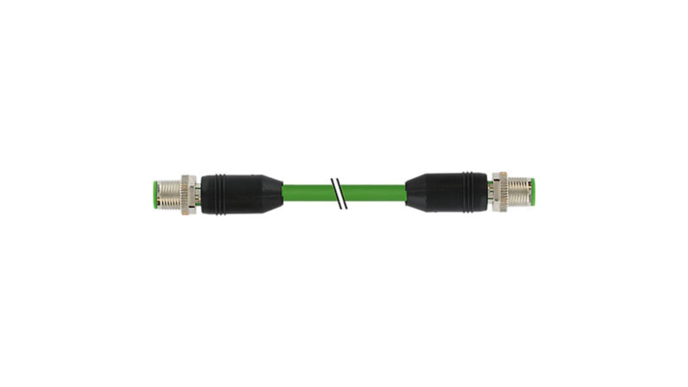 Cable de conexión Murrelektronik Limited, con. A M12 Macho, 8 polos, con. B M12 Macho, 8 polos, cod.: X, long. 2m, 50