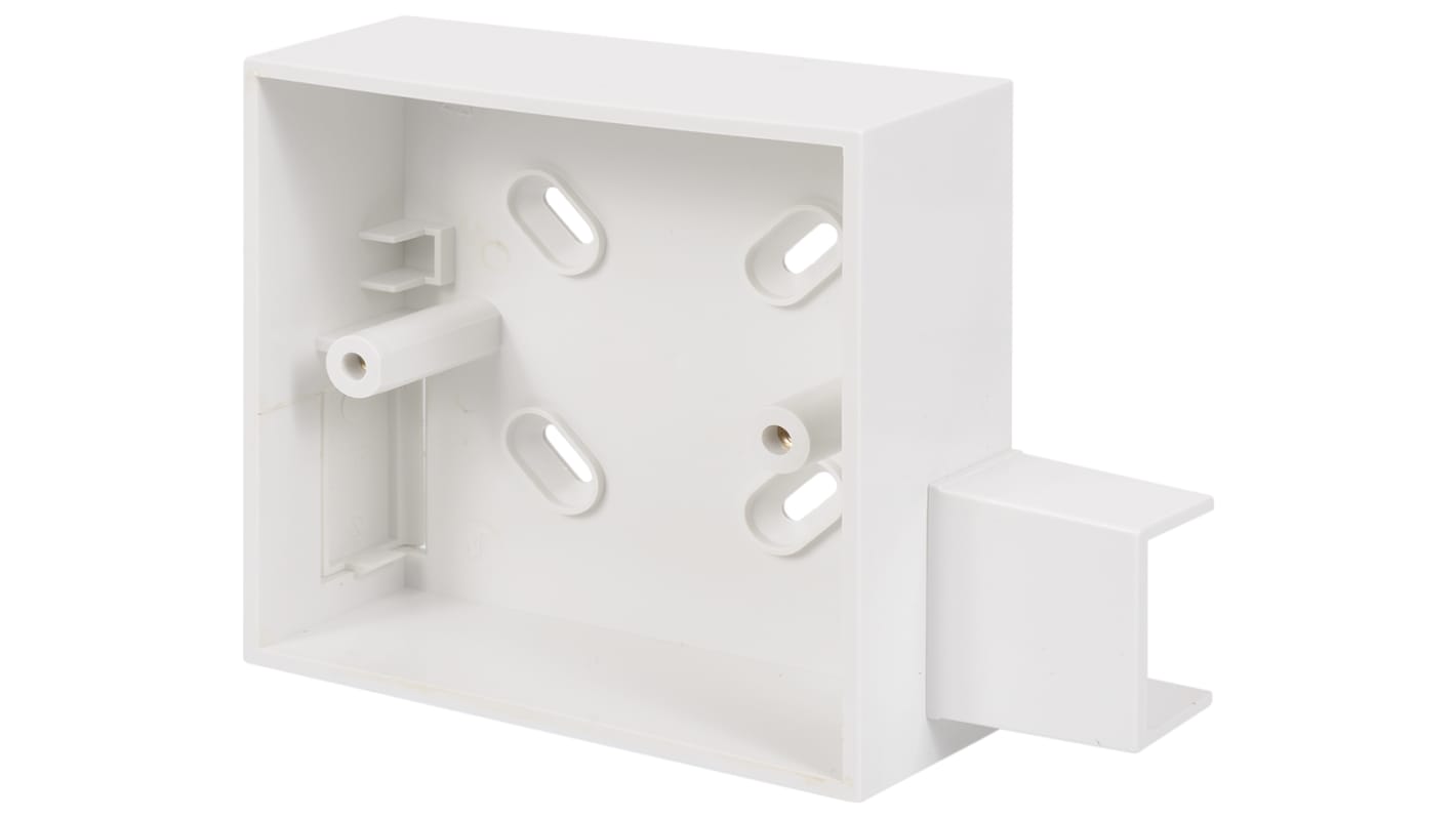 RS PRO White PVC Electrical Enclosure, BS, 1 Gangs