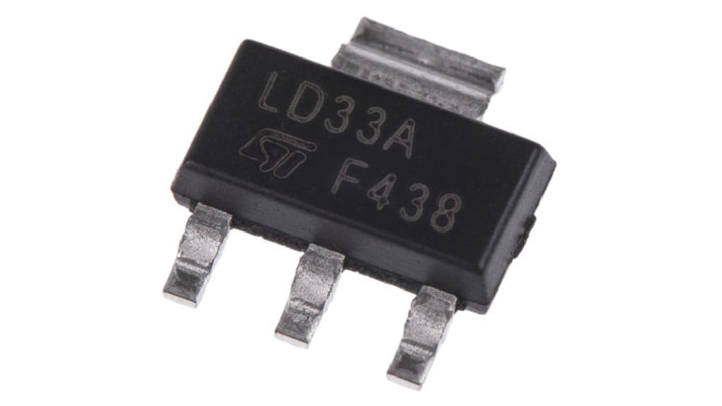 Transistor, PNP Simple, -500 mA, -600 V, SOT-223 (SC-73), 3 + Tab broches