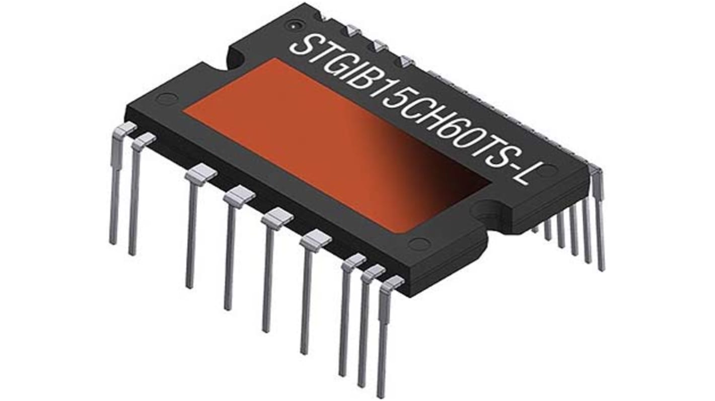 STMicroelectronics STGIB10CH60TS-L Array Smart Power Module, 15 A 600 V, 26-Pin SDIP2B, Through Hole