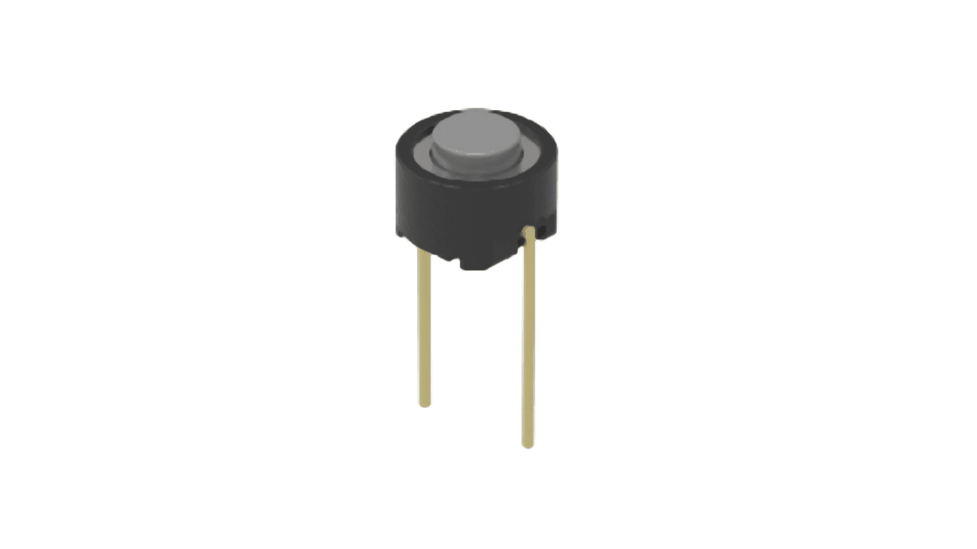 Grey Button Tactile Switch, SPST 50 mA 0.7mm Through Hole