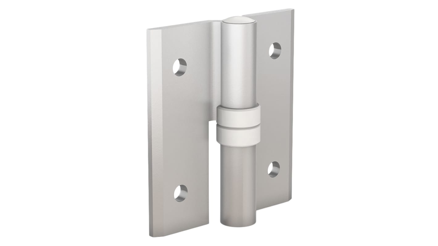 Pinet Aluminium Butt Hinge, Screw Fixing, 65mm x 60mm x 3.5mm