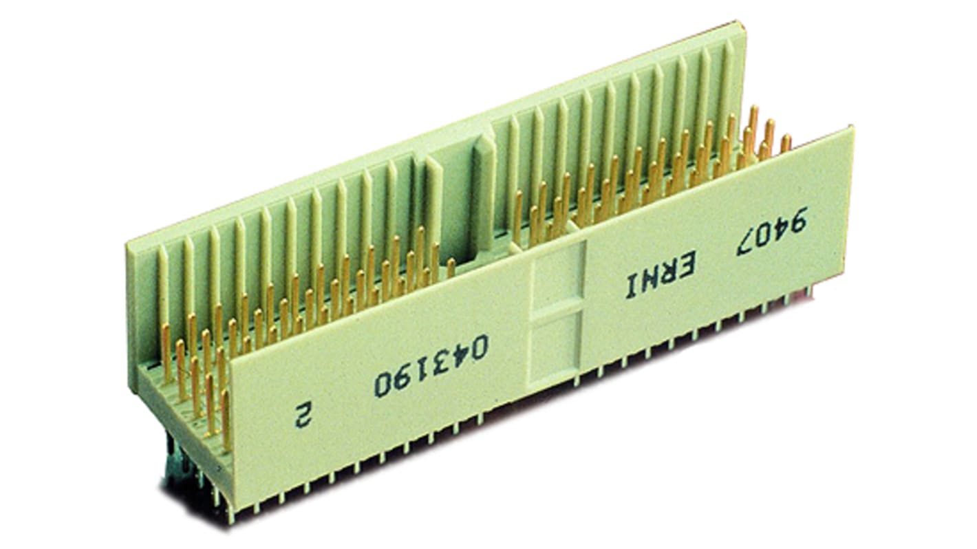 ERNI, ERmet 2mm Pitch Hard Metric Type A Backplane Connector, Male, Vertical, 25 Column, 7 Row, 110 Way