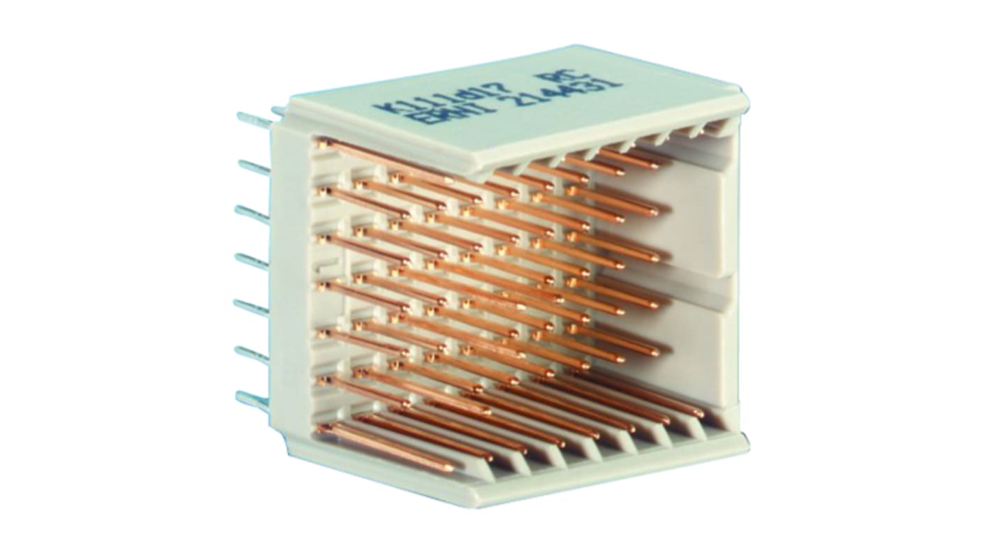 ERNI, ERmet 2mm Pitch Hard Metric Type B8 Backplane Connector, Male, Vertical, 8 Column, 7 Row, 40 Way