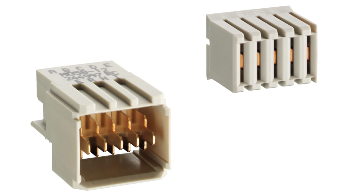 Conector de backplane ERNI, Serie ERmet, paso 2mm, 6 vías, 4 filas, Vertical, Hembra, Encaje a presión, 10.8A