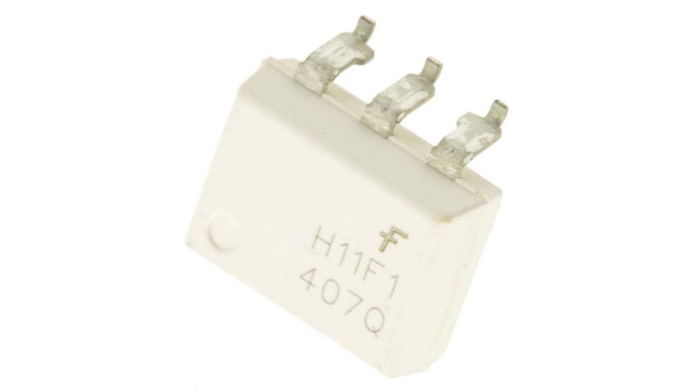 Optoacoplador onsemi 4N35 de 1 canal, Vf= 1.5V, Viso= 7,5 kVrms, IN. DC, OUT. Fototransistor, mont. superficial,